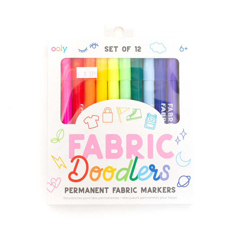 Ooly Fabric Doodle Markers - Set of 12