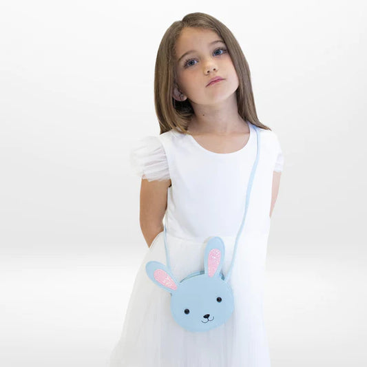 Sac bandoulière enfant - Min le petit lapin Bleu Bunny