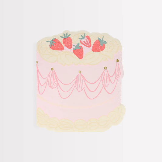 Pink Cake Napkins Large