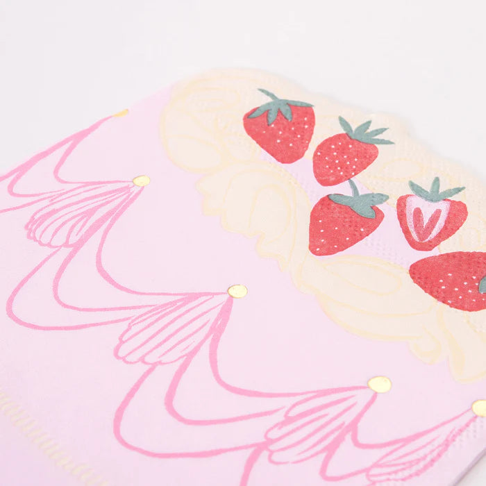 Pink Cake Napkins Large