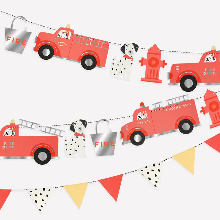 Meri Meri Fire Truck Party Garland