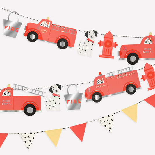 Meri Meri Fire Truck Party Garland