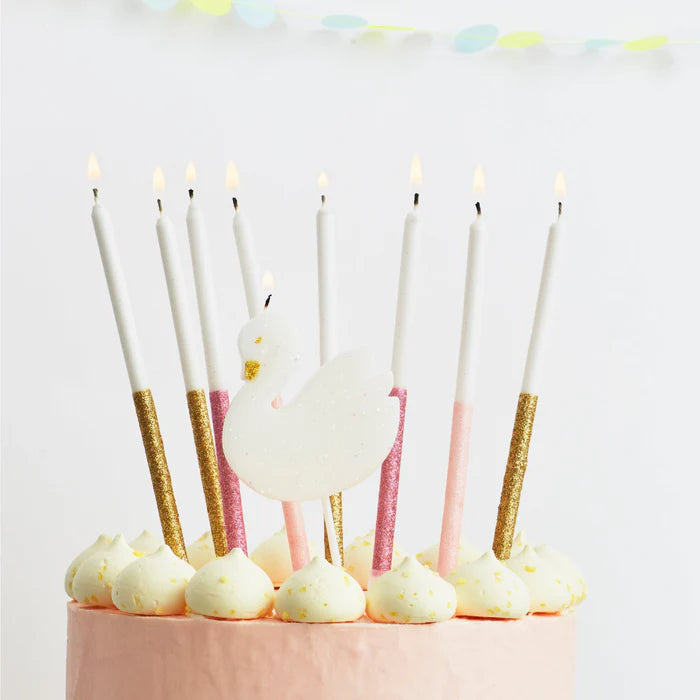 Meri Meri Multicolor Gold Dipped Candles (x16)