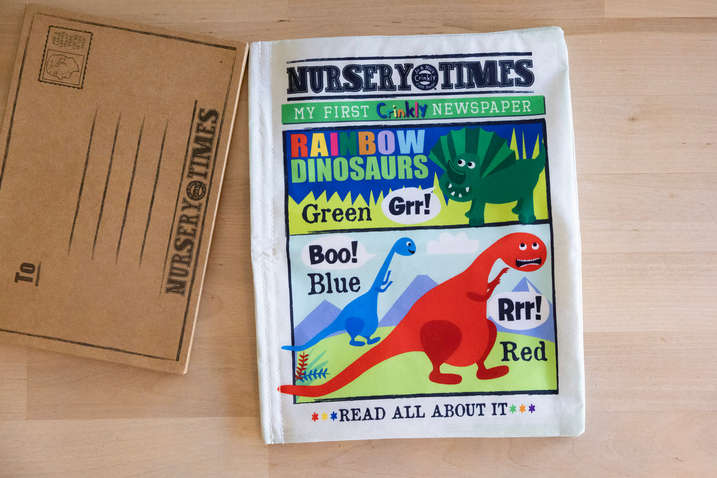 Rainbow Dinosaurs Crinkly Newspaper