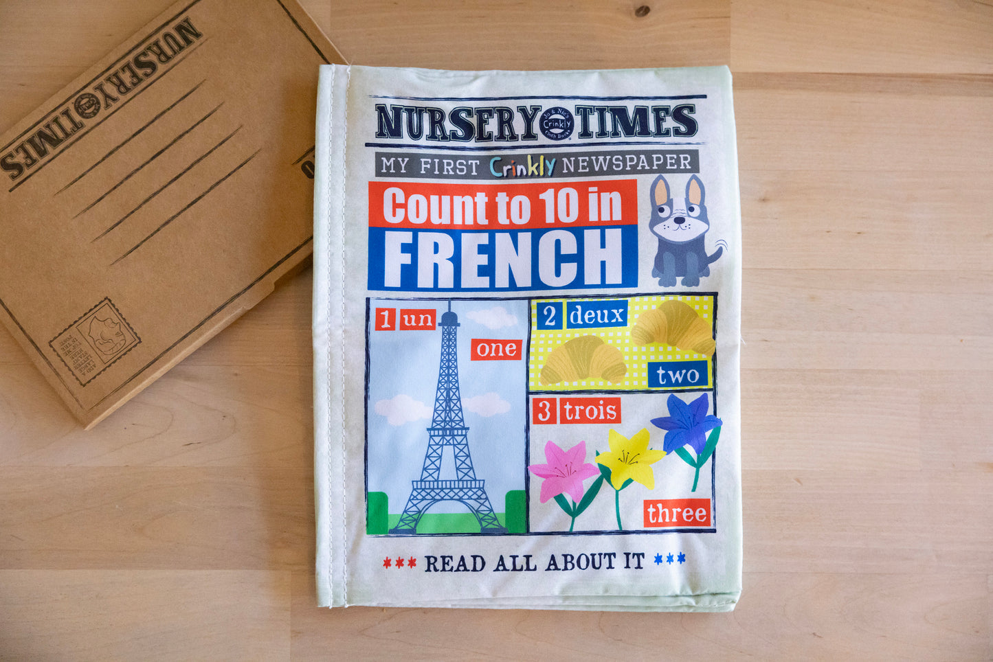 FRENCH How to Count to 10 Crinkly Newspaper