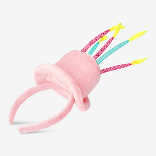 Party Hat with Candles in Pink