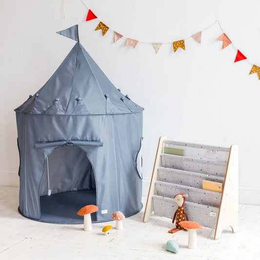 Recycled Fabric Play Tent Castle Blue